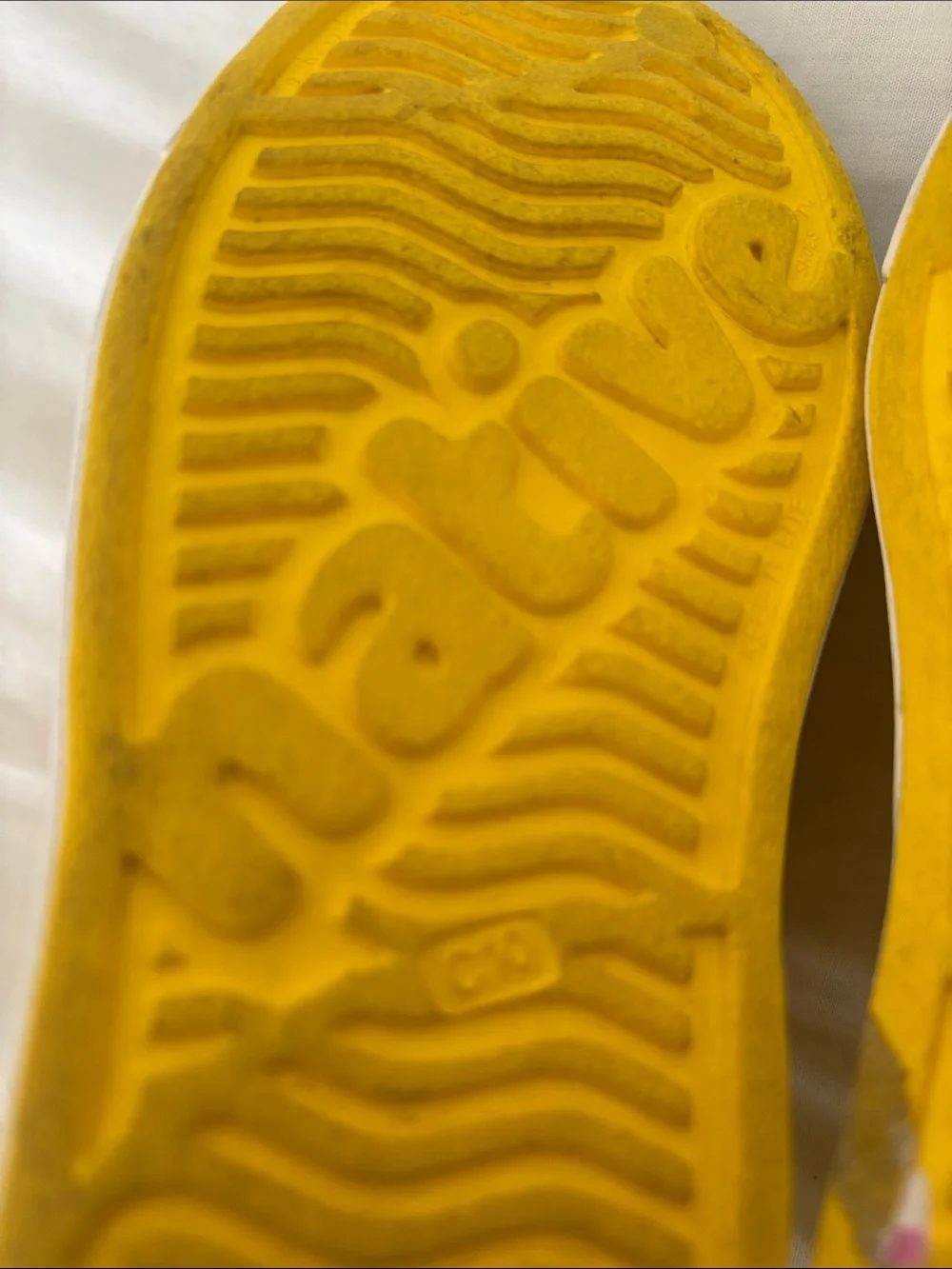 Native Kids Slip-On Water Shoes in Yellow with White Toe
